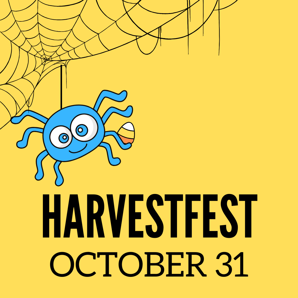 Harvestfest is on Halloween, October 31