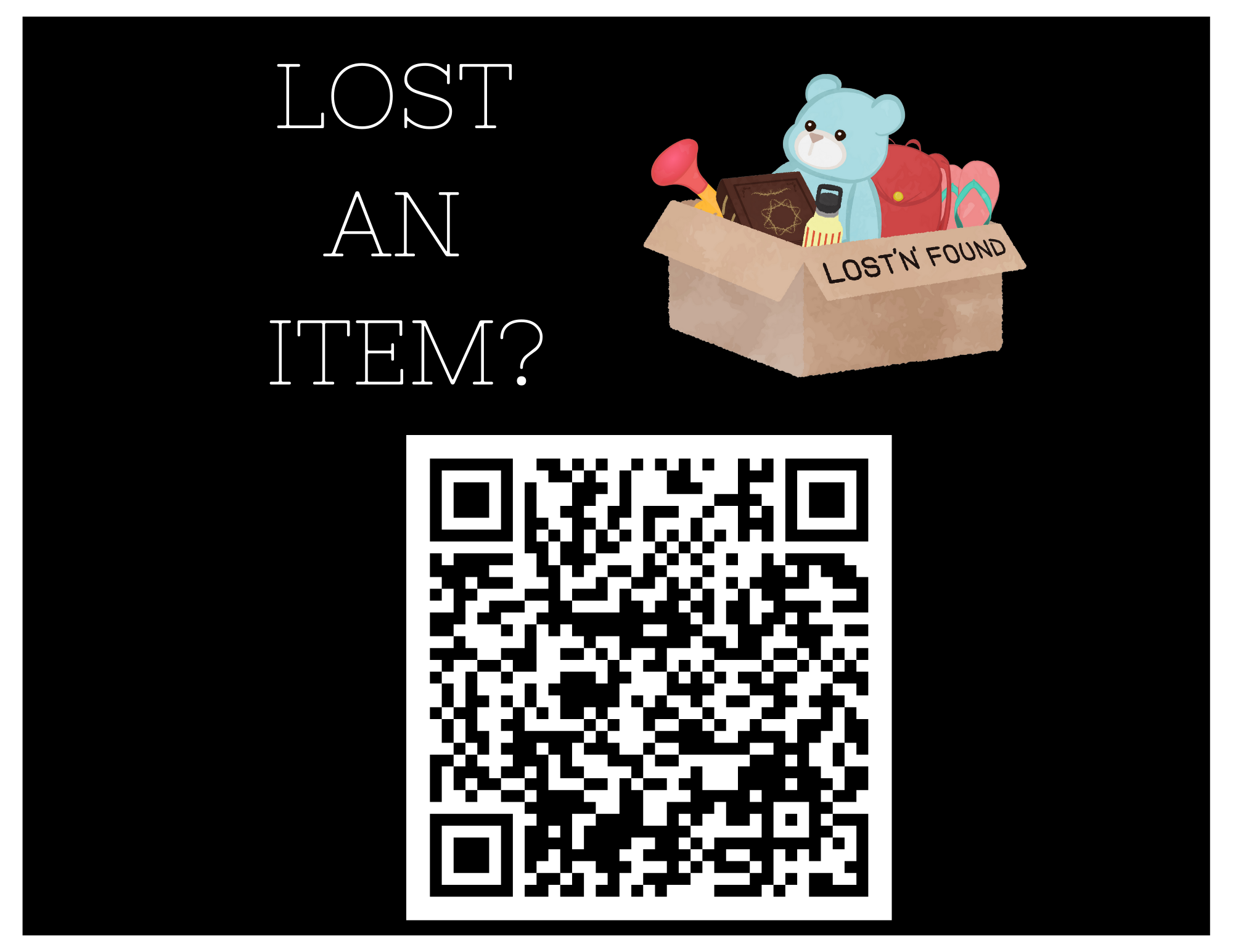 Lost and found submission form QRcode