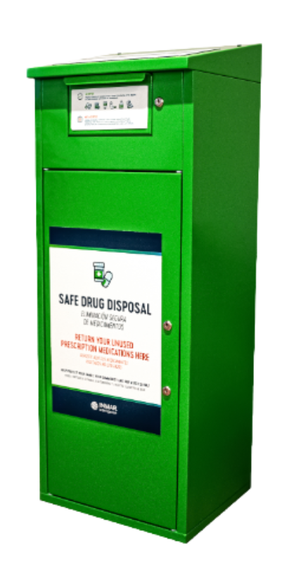 Drug take back disposal bin
