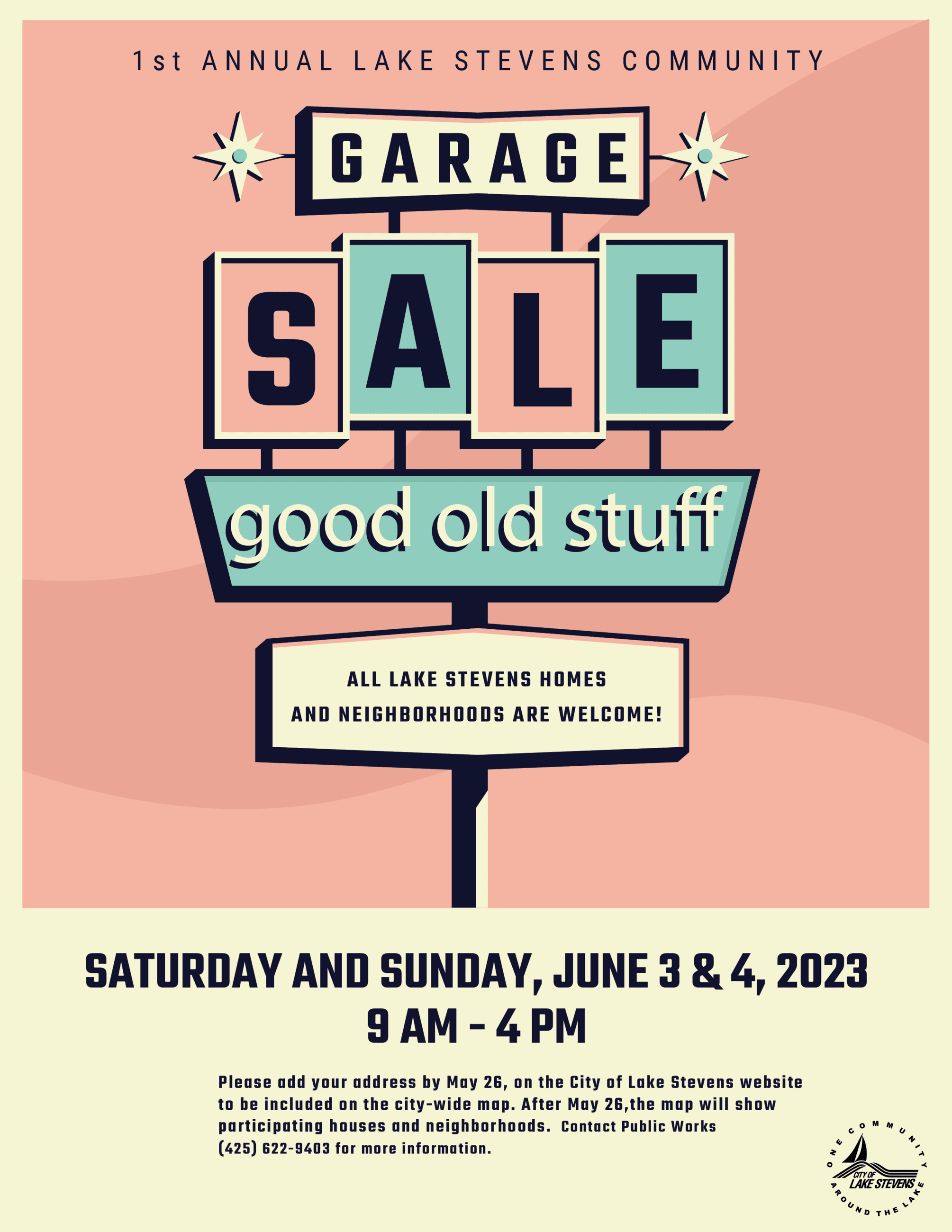 2023 garage sale flyer no QR