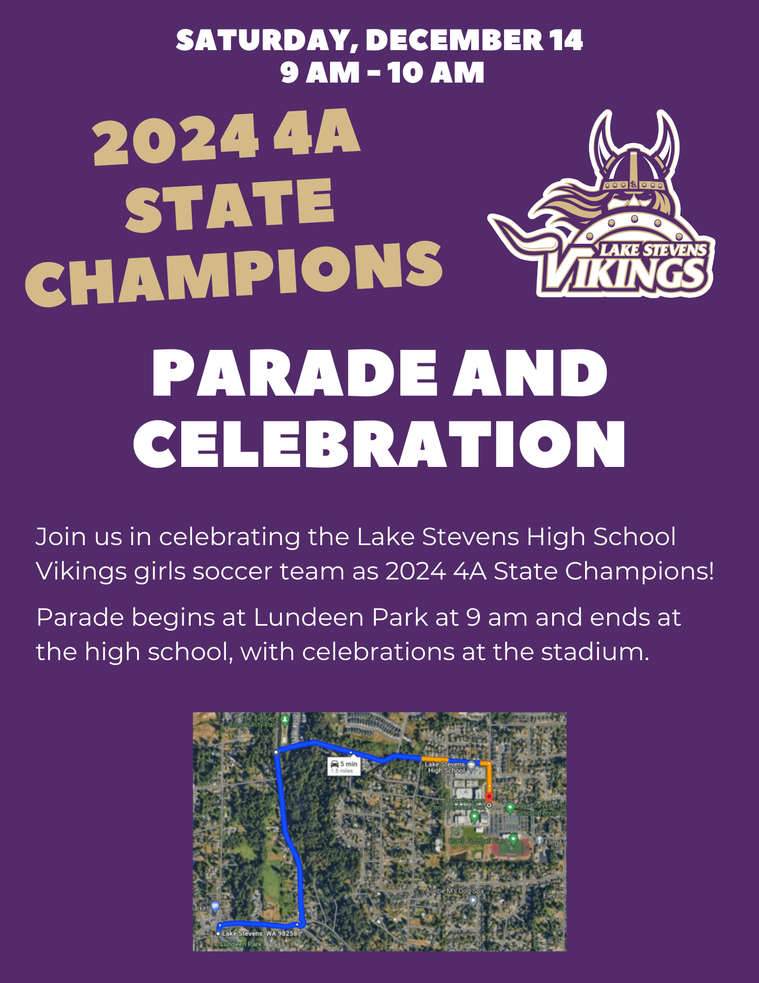 LSHS championship parade information flyer 8.5 x 11