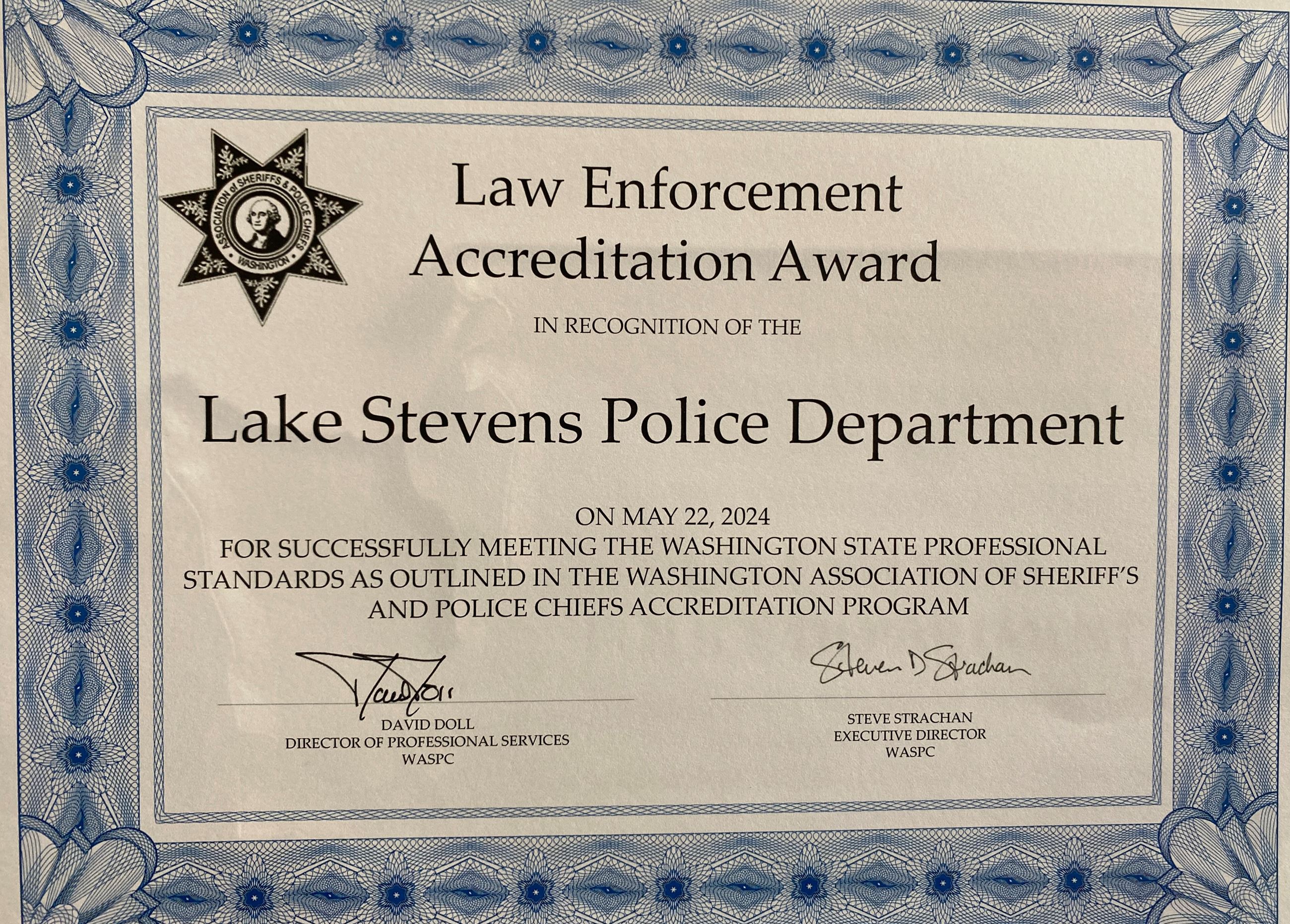 Law Enforcement Accreditation Award