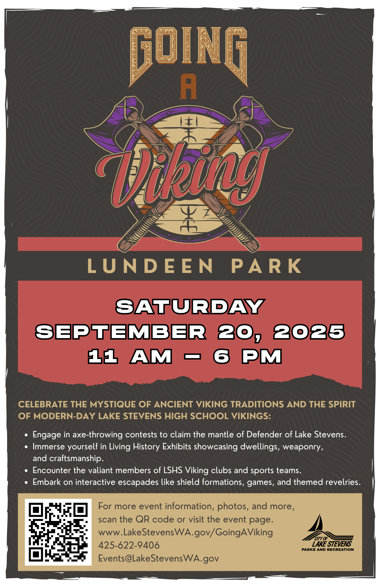 GOING A VIKING event on Saturday, September 7, 2024