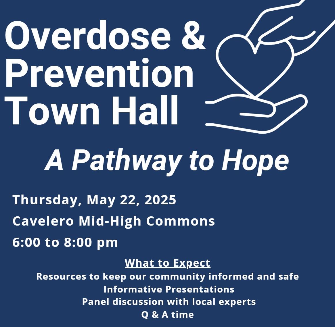 Overdose and Prevention Town Hall Flyer 5.22