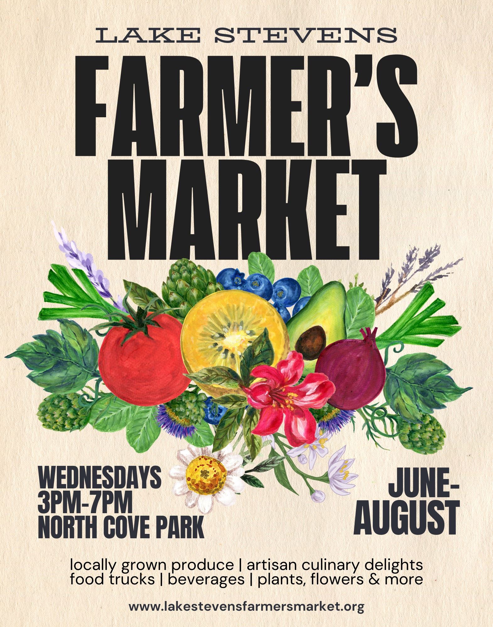 Lake Stevens Farmers Market 2025 Flyer