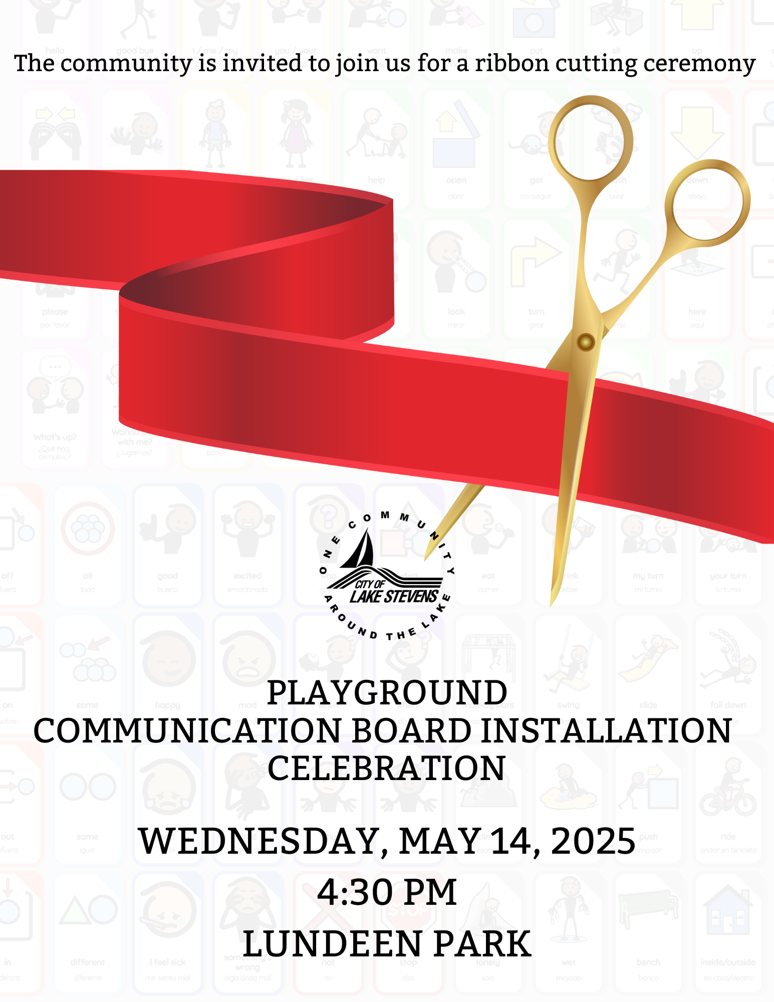 2025.04.28 Communication Boards Ribbon Cutting Ceremony flyer 8.5 x 11