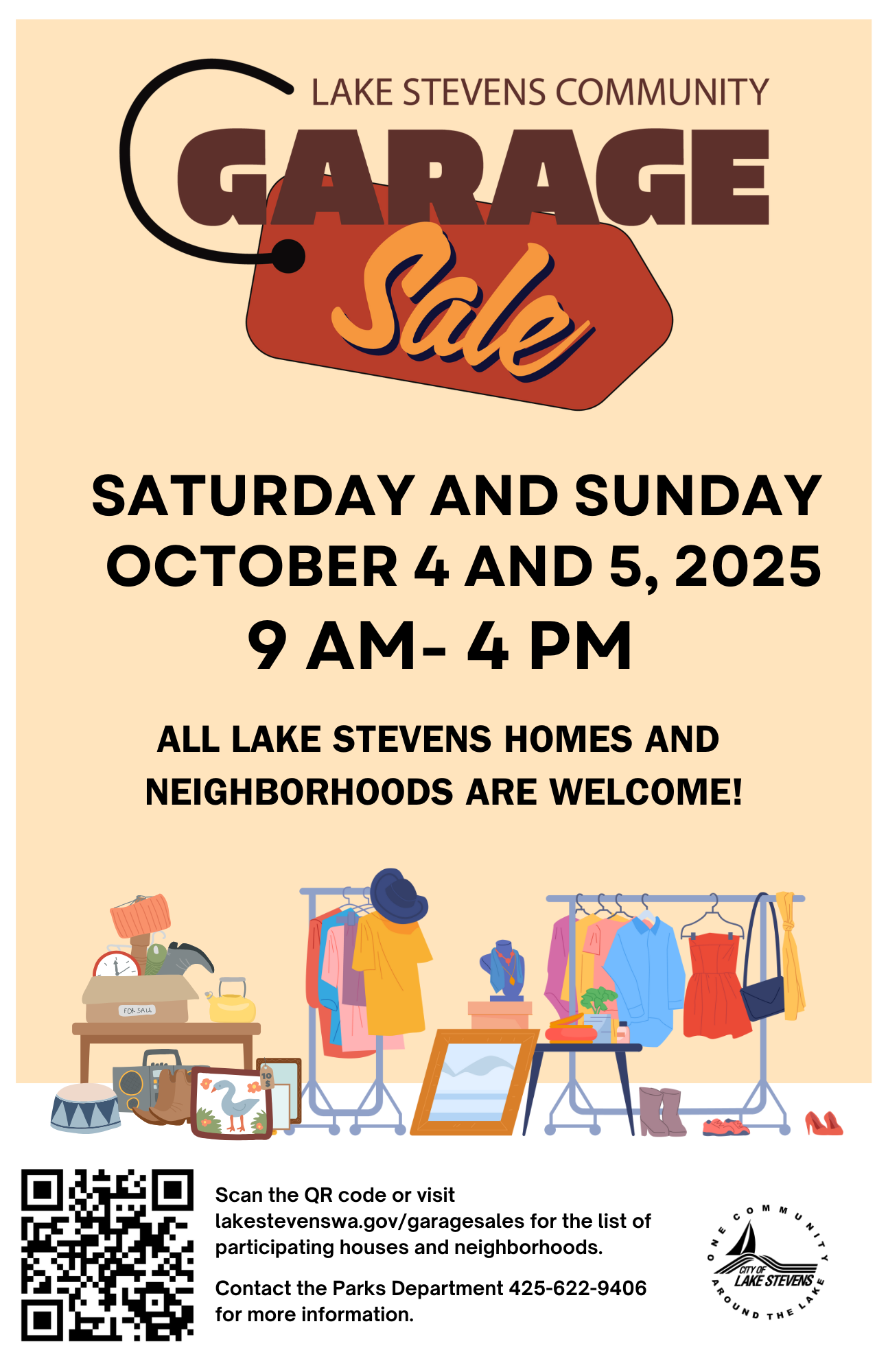 Garage Sale Fall 2025 flyer 11 x 17